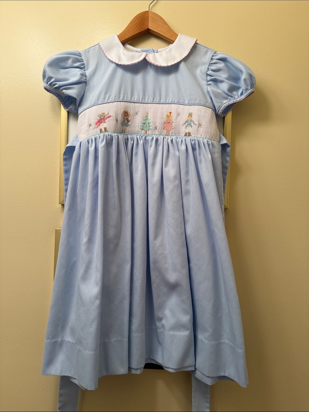 Best Dressed Child Blue Smocked Nutcracker Girls' Dress With Peter Pan Collar
